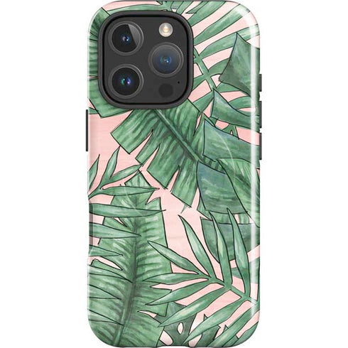 Spring Palm Leaves iPhone 16 Pro Magsafe Impact Case